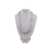 Coin Pearl Necklace, Freshwater, White Pearls,  Perfect Wedding Gift, Birthday Gift, Anniversary Gift