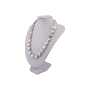 Coin Pearl Necklace, Freshwater, White Pearls,  Perfect Wedding Gift, Birthday Gift, Anniversary Gift