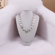 Coin Pearl Necklace, Freshwater, White Pearls,  Perfect Wedding Gift, Birthday Gift, Anniversary Gift