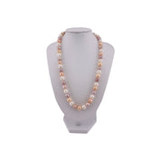 Multi Color Freshwater Pearl Necklace, Natural White, Peach, and Pink Pearls, Birthday Gift, Anniversary Gift
