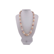 Multi Color Freshwater Pearl Necklace, Natural White, Peach, and Pink Pearls, Birthday Gift, Anniversary Gift