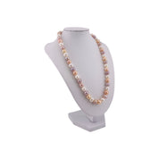 Multi Color Freshwater Pearl Necklace, Natural White, Peach, and Pink Pearls, Birthday Gift, Anniversary Gift
