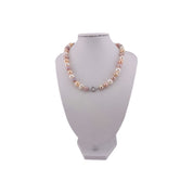 Multi Color Freshwater Pearl Necklace, Natural White, Peach, and Pink Pearls, Birthday Gift, Anniversary Gift