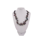 Keshi Pearl Necklace with Sterling Silver Toggle Clasp, Translucent Crystal Beads, Stylish Gift for Her