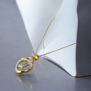 Sterling Silver, Gold Tone, Knot Pendant, Zirconia Stone, Elegant Gift for Her, Soulmate Necklace, Jewelry Gift