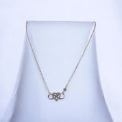 Sterling Silver, Zircon, Infinity, Heart, Pendant, Necklace