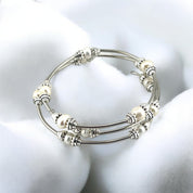 Double Twist Bracelet with Freshwater Pearls, Flexible Bracelet, Elegant Pearl Jewelry Gift