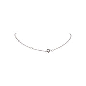 Sterling Silver Pendant Necklace, Zircon, Double Circle Harmony, Gift for Her, Perfect Gift