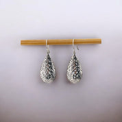 Teardrop Sterling Silver Earrings with Dangling Swirls and Natural Inspiration, Elegant Jewelry