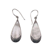 Mother of Pearl Teardrop Earrings, Sterling Silver, Elegant Jewelry, Bridal Jewelry, Anniversary Gift, Christmas Gift