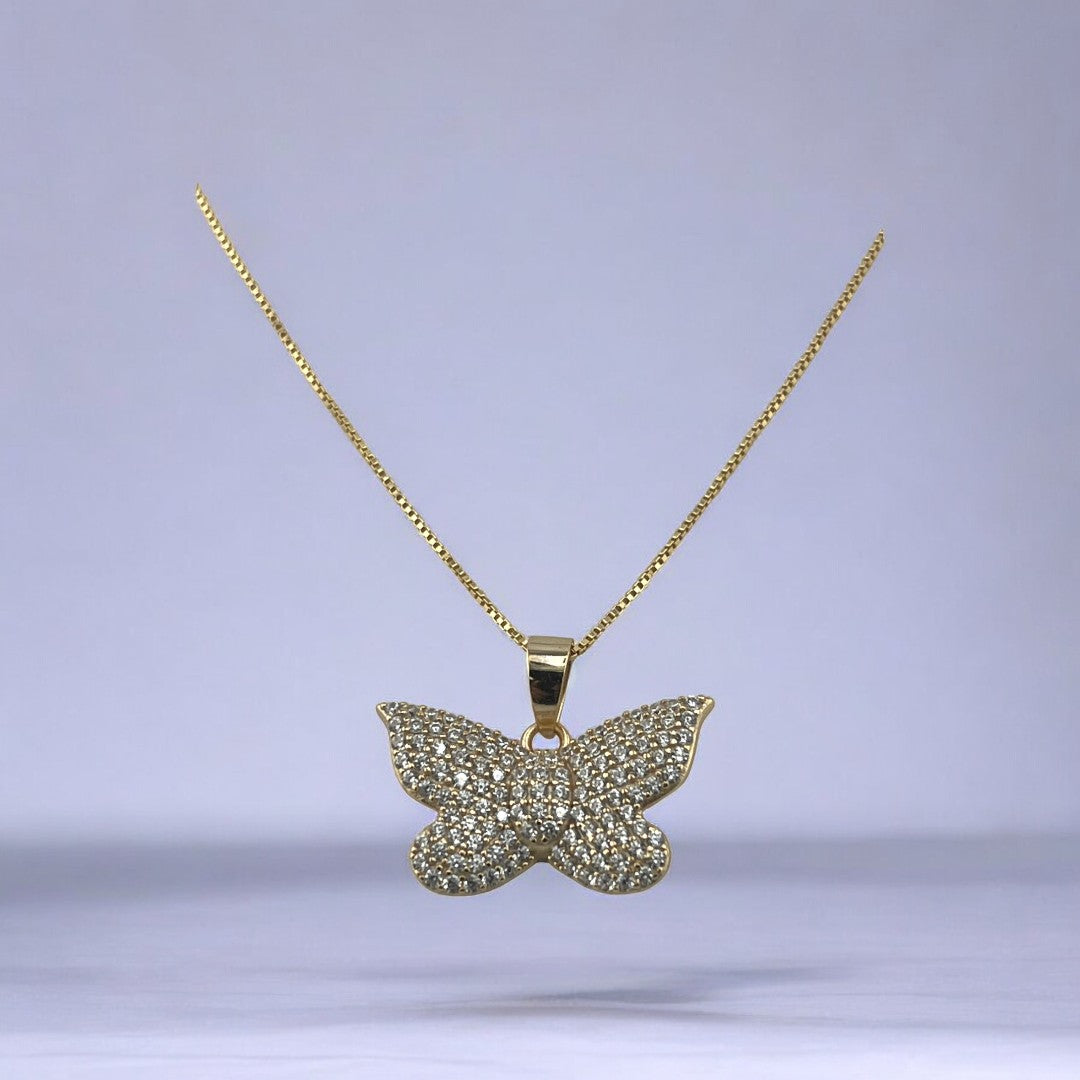 Sterling Silver, Butterfly Zirconia Pendant, Necklace, | Sparkling Jewelry, Birthday, Holiday and anniversary  Gift