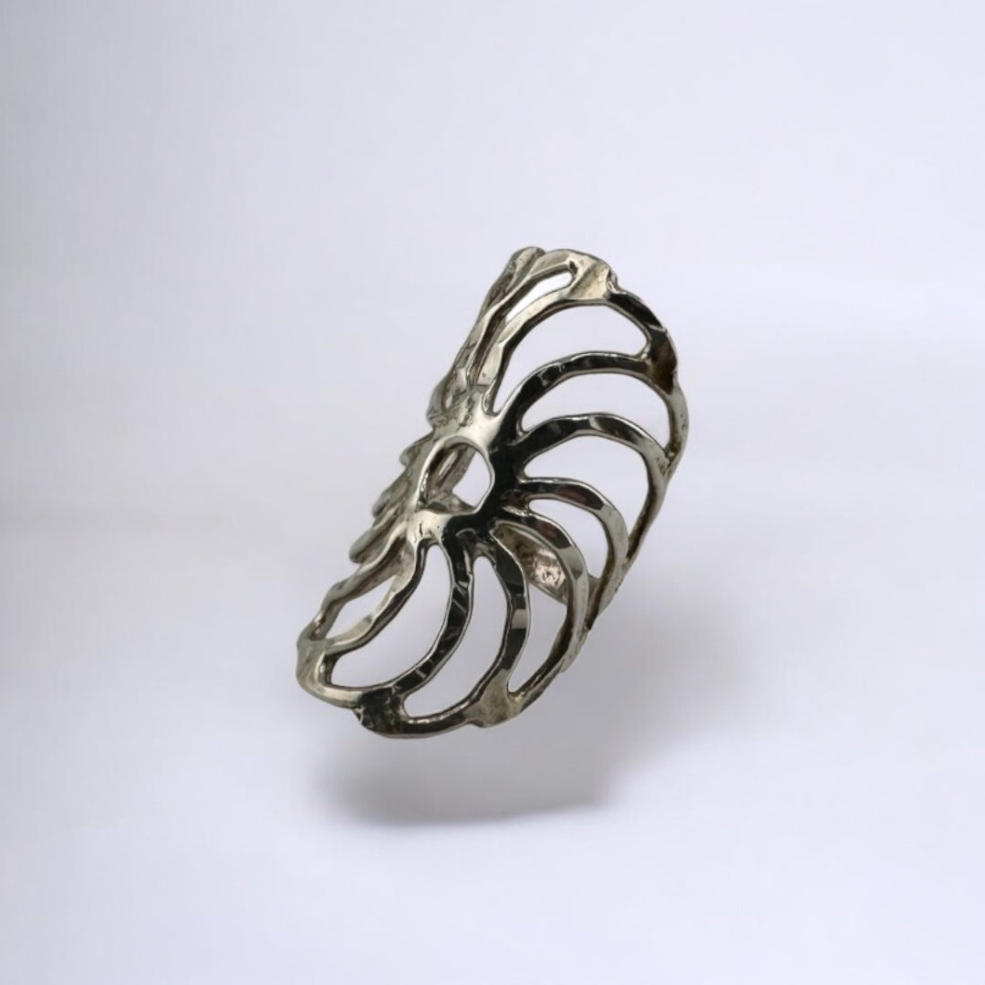 Sterling Silver, Ring, Modernist Style, Art Deco, Flower