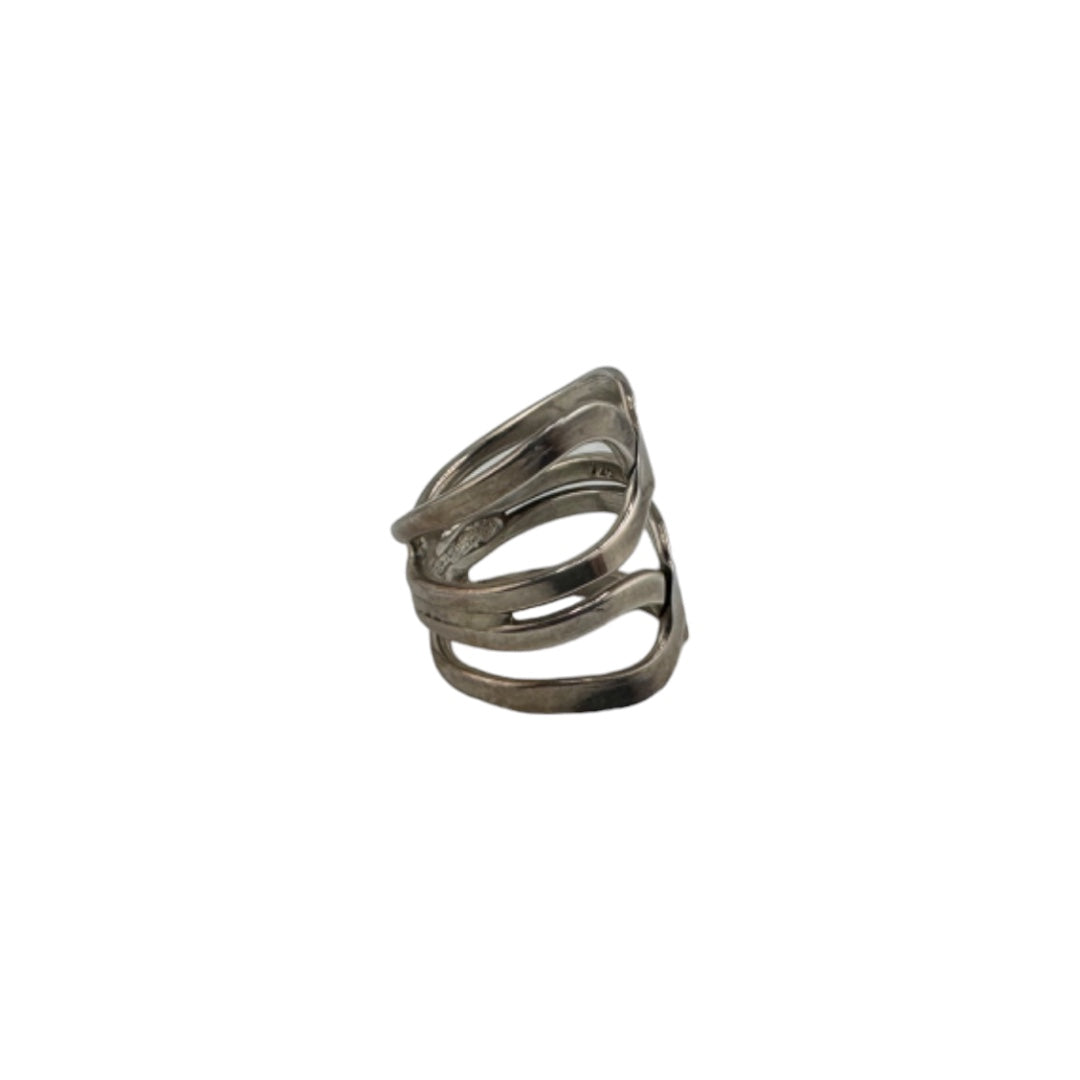 Sterling Silver Double Infinity Ring, Boho, Modernist Style, Eternal Love, Unique Design, Gift for Her, Fashion Accessory