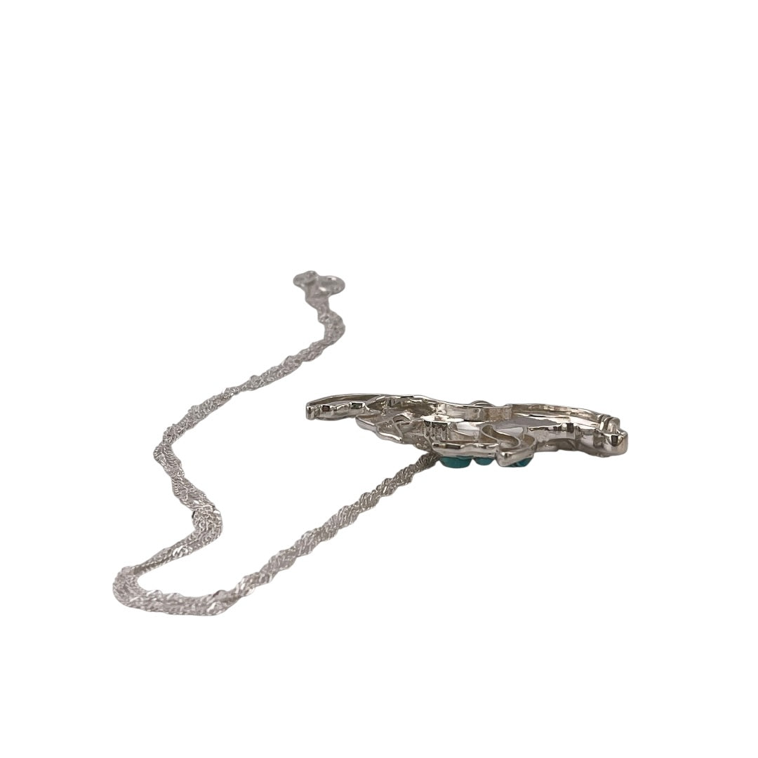 Cotton Candy Horse Pendant Sterling Silver 925 Necklace Western Style