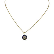 Gold-Plated, Sterling Silver, Zircon, Pendant Necklace, Round, Evil Eye, Protection Jewelry, Talisman