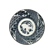 Japanese, Ceramic Bowls, Set of 6, Blue Accents