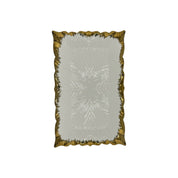 White, Gold Trim, Rectangle, Ceramic Plate, Display Plate