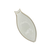 White, Gold Trim, Fish Plate, Elegant, Perfect for Party Occasions