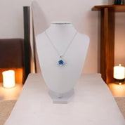 Evil Eye Guardian's Square Sterling Silver  Necklace and Pendant