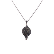 Double Swirl Sterling Silver Marcasite Necklace