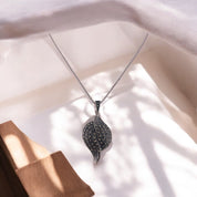 Double Swirl Sterling Silver Marcasite Necklace