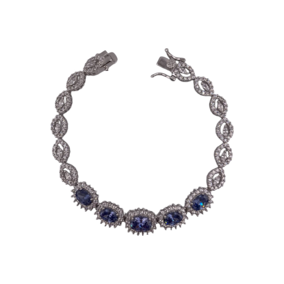 Lavender Radiance Cubic Zirconia Bracelet in Sterling Silver