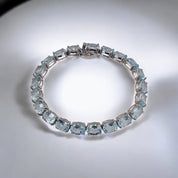 Sky Blue Topaz Sterling Silver Bracelet – Bold Elegance