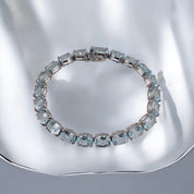 Sky Blue Topaz Sterling Silver Bracelet – Bold Elegance