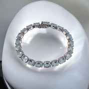 Sky Blue Topaz Sterling Silver Bracelet – Bold Elegance