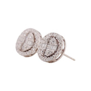 Moissanite Round Ethereal Grace Sterling Silver Stud Earrings