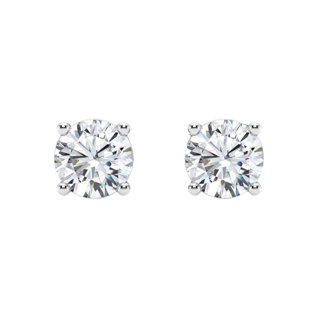 Sterling Silver Zirconia Stud Earrings