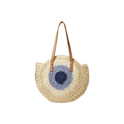 Round Retreat Straw Bag - Casual Chic Handbag for All Seasons