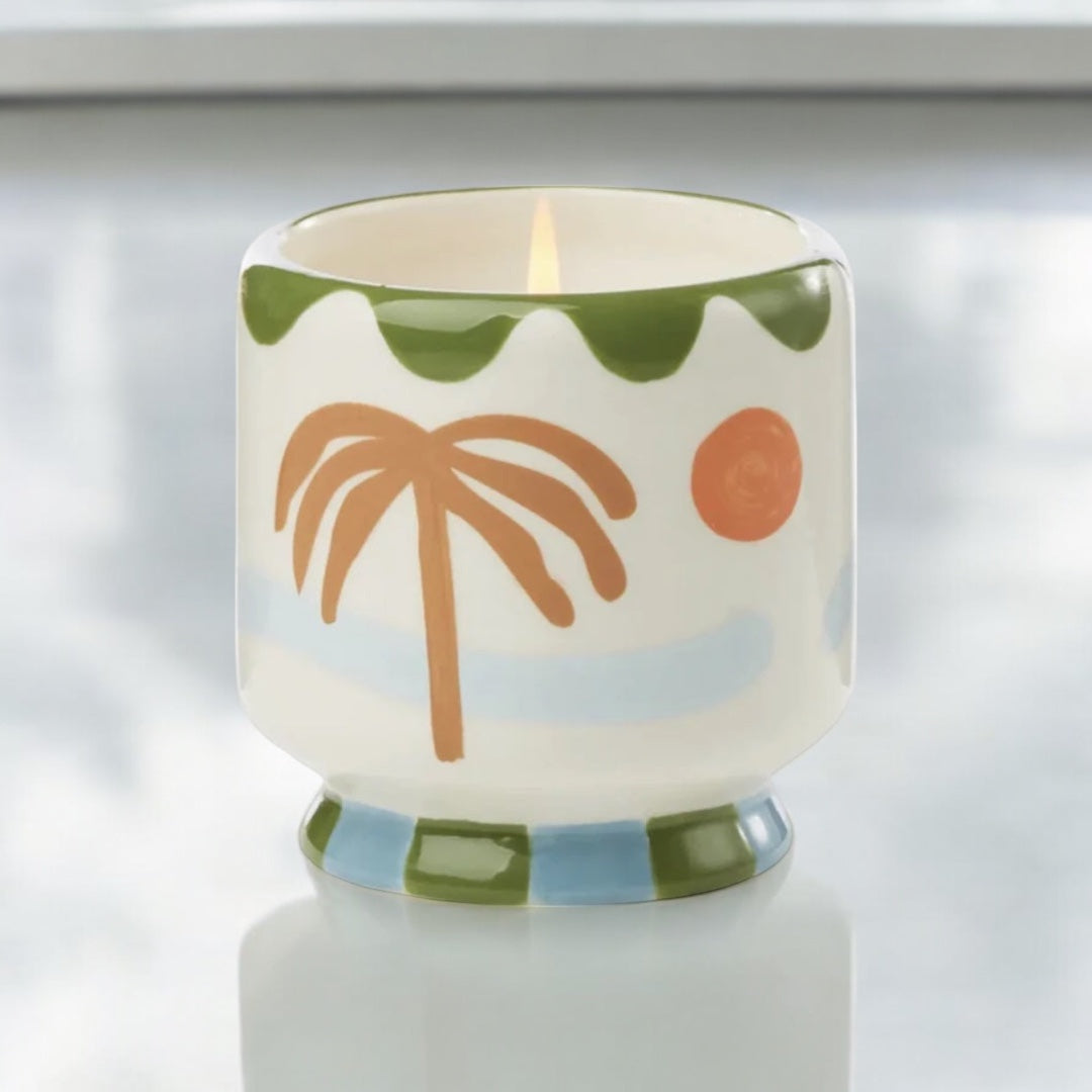 PALM TREE CERAMIC CANDLE - LUSH PALMS