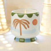 PALM TREE CERAMIC CANDLE - LUSH PALMS