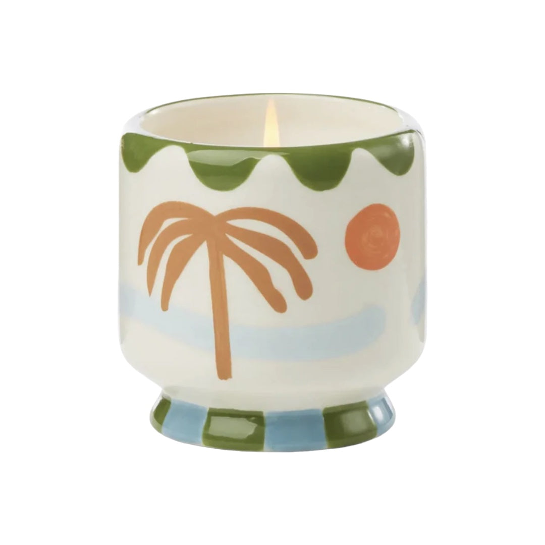 PALM TREE CERAMIC CANDLE - LUSH PALMS