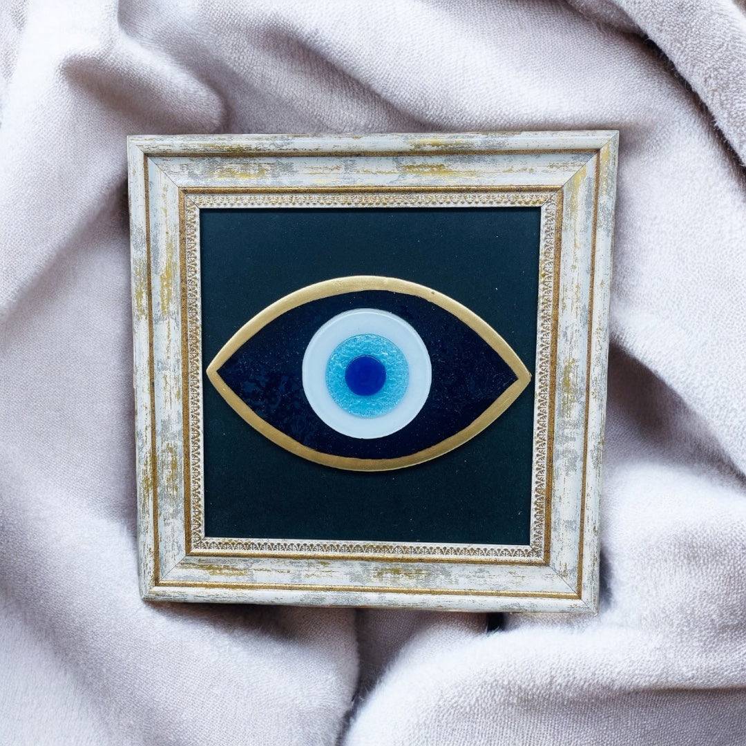 Evil Eye, Glass,Fused glass, Handmade Wall Art, Home Protection Decor