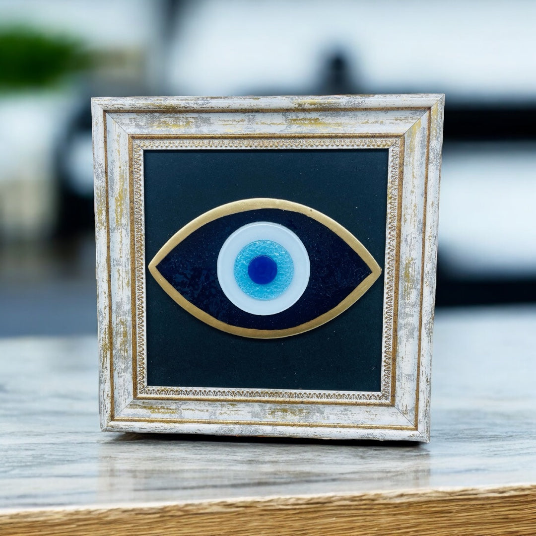 Evil Eye, Glass,Fused glass, Handmade Wall Art, Home Protection Decor