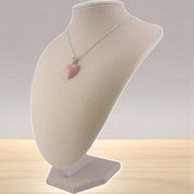 Blush Horizon – Pink Opal Heart Shaped Pendant Sterling Silver