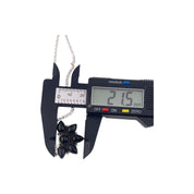 Timeless Sterling Silver Cluster Necklace with Black Onyx