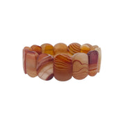 Carnelian Rectangular Bead Stretch Bracelet