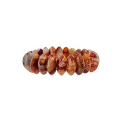 Carnelian Polished Disc Stretch Bracelet