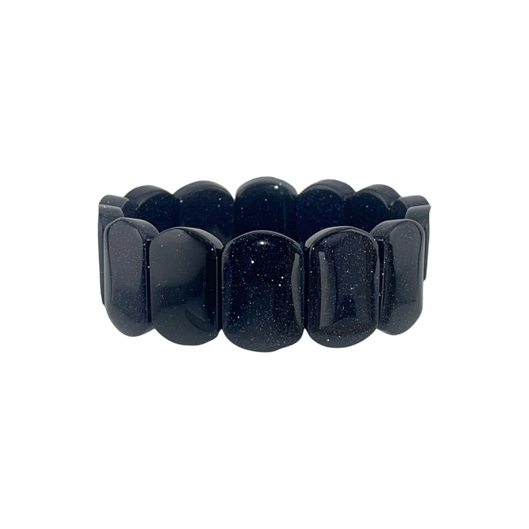 Blue Sandstone Stretch Bracelet