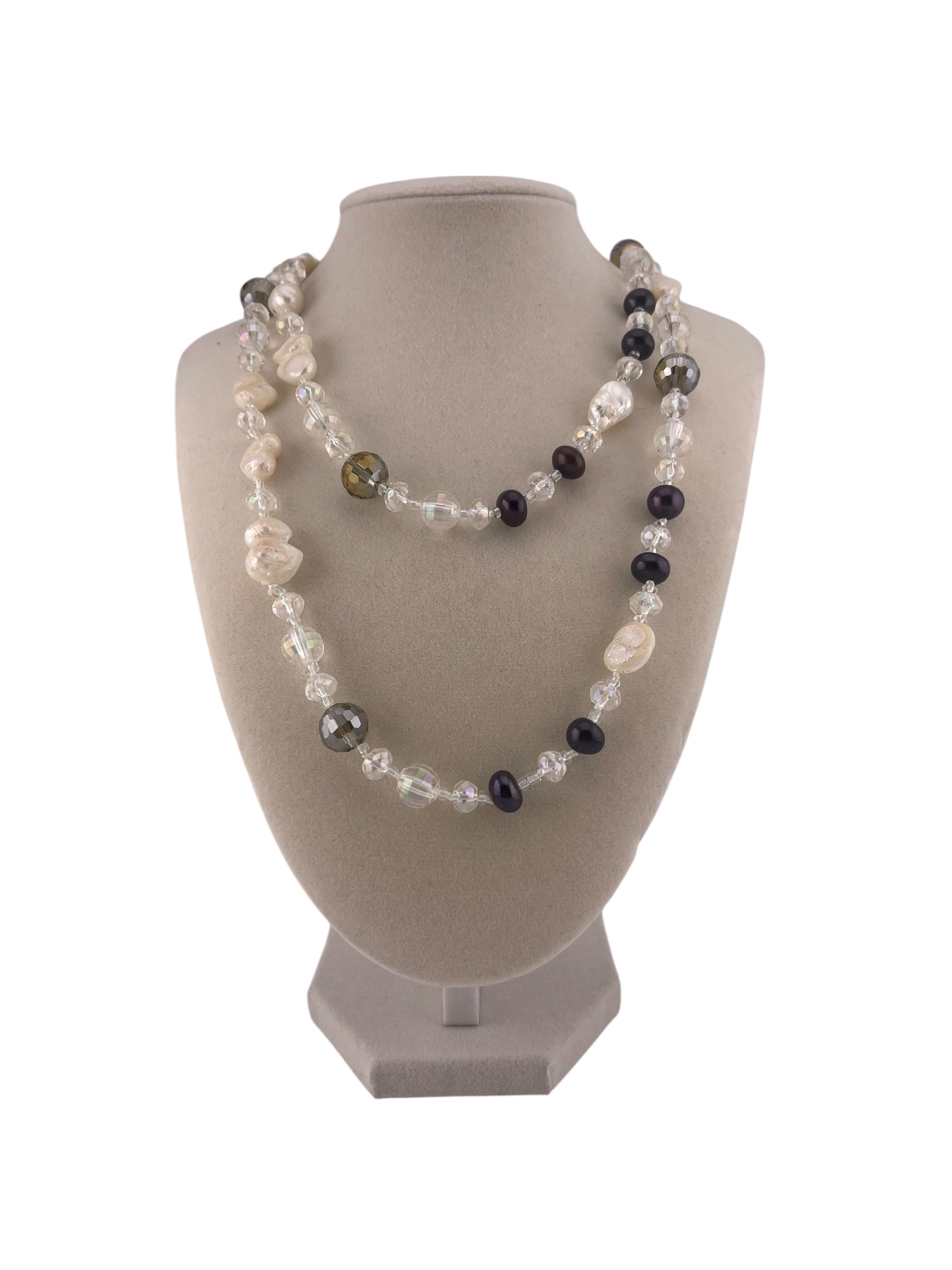 Freshwater Pearl and Crystal Necklace