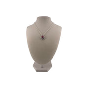 Crimson Glow – Pink Spiny Oyster Pear Shaped Necklace Sterling Silver