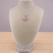 Blush Horizon – Pink Opal Heart Shaped Pendant Sterling Silver