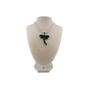 Black Onyx Dragonfly Pendant Necklace