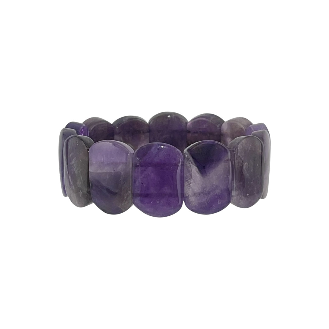 Amethyst Polished Stretch Bracelet
