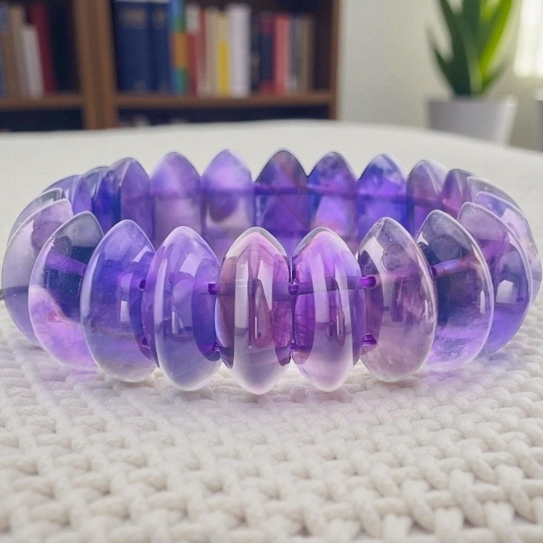 Amethyst Gemstone Stretch Bracelet
