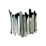 Gray Shell Stretch Bracelet
