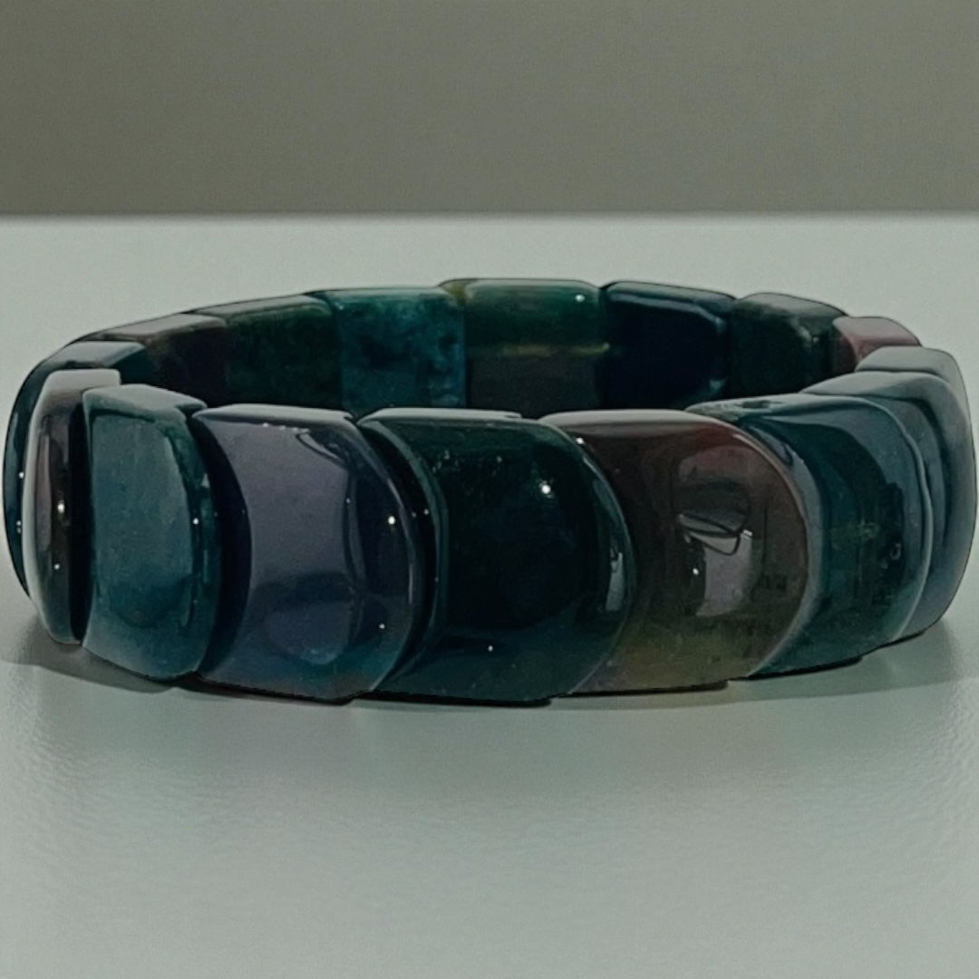 Minimalist Moss Agate Bracelet